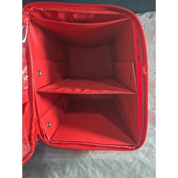 Vintage Time Magazine Locker Bag Red Excellent Condition Original Tag And Strap - Picture 14 of 16